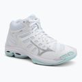 Moteriški tinklinio batai Mizuno Wave Voltage 2 Mid white/blue tint