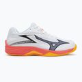 Vaikiški tinklinio batai Mizuno Lightning Star Z7 balti/ugningas koralas 2/citrina 2