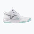 Moteriški tinklinio batai  Mizuno Wave Momentum Elite Mid white/blue tint 2