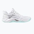 Moteriški tinklinio batai Mizuno Wave Momentum Pro white/blue tint