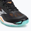 Batai rankiniam Mizuno Wave Stealth 6 black/tangelo/ice green 7