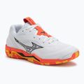 Batai rankiniam Mizuno Wave Stealth 6 white/fiery coral 2/citrus
