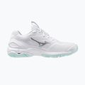 Moteriški batai rankiniam Mizuno Wave Stealth 6 white/blue tint 9