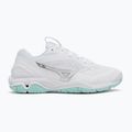 Moteriški batai rankiniam Mizuno Wave Stealth 6 white/blue tint 2