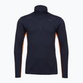 Vyriški bėgimo marškinėliai ilgomis rankovėmis Mizuno Tech Thermal Charge Half Zip baritone blue