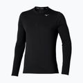 Vyriški bėgimo marškinėliai ilgomis rankovėmis Mizuno Core Impulse Half Zip Tee black