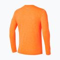 Vyriški bėgimo marškinėliai ilgomis rankovėmis Mizuno Core Impulse Half Zip Tee tangelo 2