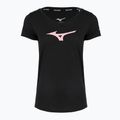 Moteriški bėgimo marškinėliai Mizuno Core Runbird Tee black/mauve