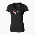 Moteriški bėgimo marškinėliai Mizuno Core Runbird Tee black/mauve