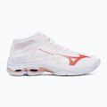 Moteriški tinklinio bateliai Mizuno Wave Lightning Pro Mid white/rose elegance/lava falls 2