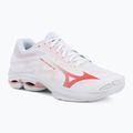 Moteriški tinklinio bateliai Mizuno Wave Lightning Pro white/rose elegance/lava falls
