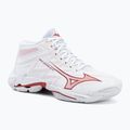 Moteriški tinklinio bateliai Mizuno Wave Lightning Elite Mid white/rose elegance/lava falls