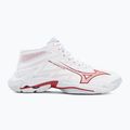 Moteriški tinklinio bateliai Mizuno Wave Lightning Elite Mid white/rose elegance/lava falls 2