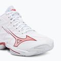 Moteriški tinklinio bateliai Mizuno Wave Lightning Elite Mid white/rose elegance/lava falls 7