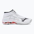 Tinklinio bateliai Mizuno Wave Lightning Pro Mid white/black/fiery red 2