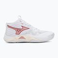 Moteriški tinklinio bateliai  Mizuno Wave Momentum Elite Mid white/rose elegance/lava falls 2
