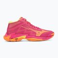 Tinklinio bateliai Mizuno Wave Lightning Elite Mid pink tetra/fortune yellow/light 2