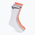 Kojinės Mizuno Training With Line white/cloudspace/lava orange