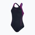 Speedo Hyperboom Splice Flyback moteriškas vientisas maudymosi kostiumėlis tamsiai mėlynas 8-00305015158 4