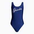 Speedo Logo Deep U-Back vientisas maudymosi kostiumėlis tamsiai mėlynas 8-00307614518