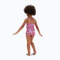 Vaikiškas vientisas plaukimo kostiumėlis Speedo Learn To Swim Printed Frill Thinstrap cherry pink/sweet taro/hellium 4