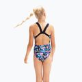 Speedo Digital Allover Leaderback vaikiškas vientisas maudymosi kostiumėlis mėlynas/juodas 8-1237714743 4