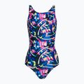 Speedo Digital Allover Leaderback vaikiškas vientisas maudymosi kostiumėlis mėlynas/juodas 8-1237714743