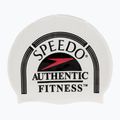 Speedo spausdinta silikoninė plaukimo kepurė balta 8-0838514630