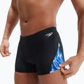 Vyriški Speedo Allover Digi V-Cut maudymosi bokseriai juoda/mėlyna 10