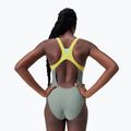 Moteriškas vientisas plaukimo kostiumas Speedo Zip Colorblock soft olive 2