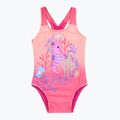 Vaikiškas vientisas maudymosi kostiumėlis Speedo Digital Printed bloominous pink/cupid coral