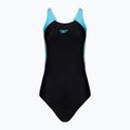 Moteriškas vientisas plaukimo kostiumas Speedo Colourblock Splice Muscleback black/sweet purple/picton blue