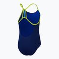 Vaikiškas vientisas plaukimo kostiumas Speedo Placement Lane Line Back cerulean blue/flare pink/bitter lime/bolt 3