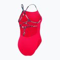 Moteriškas vientisas plaukimo kostiumas Speedo Solid Lattice Tie-Back red/blue 3