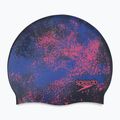 Vaikiška plaukimo kepuraitė Speedo Reversible Slogan Junior starburst true cobalt/flare pink