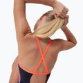 Moteriškas vientisas plaukimo kostiumas Speedo Allover Fixed Crossback true navy/siren red/punch blue 10