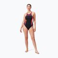 Vientisas plaukimo kostiumėlis Speedo High Neck Splice Cross Back black/plum dandy/siren red 6