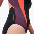 Vientisas plaukimo kostiumėlis Speedo High Neck Splice Cross Back black/plum dandy/siren red 10