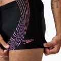 Vyriškos glaudės Speedo Duo Logo Print Aquashort black/coral sands/neon violet 5