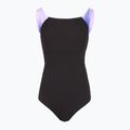 Moteriškas vientisas maudymosi kostiumėlis Speedo Shaping LunaLustre Printed neon violet
