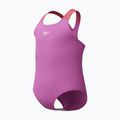 Vaikiškas vientisas plaukimo kostiumas Speedo Learn To Swim Medalist neoninė violetinė 3