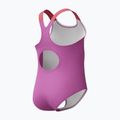 Vaikiškas vientisas plaukimo kostiumas Speedo Learn To Swim Medalist neoninė violetinė 4