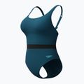 Moteriškas vientisas plaukimo kostiumas Speedo Shaping LuniaGlow One Piece dark teal 3