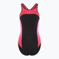 Moteriškas vientisas plaukimo kostiumas Speedo High Neck Splice Cross Back raspberry fill