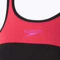 Moteriškas vientisas plaukimo kostiumas Speedo High Neck Splice Cross Back raspberry fill 3