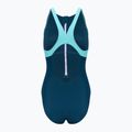 Moteriškas vientisas maudymosi kostiumėlis Speedo Zip Colorblock dark teal 2