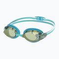 Moteriški plaukimo akiniai Speedo Vanquisher 3.0 Mirrored bachelor button/celeste/gold mirror