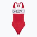 Moteriškas vientisas plaukimo kostiumėlis Speedo Colourblock Racerback high risk red