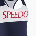 Moteriškas vientisas plaukimo kostiumėlis Speedo Colourblock Racerback peacoat 3