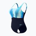 Moteriškas vientisas maudymosi kostiumėlis Speedo Shaping Contour Eclipse Printed true navy/berry 3